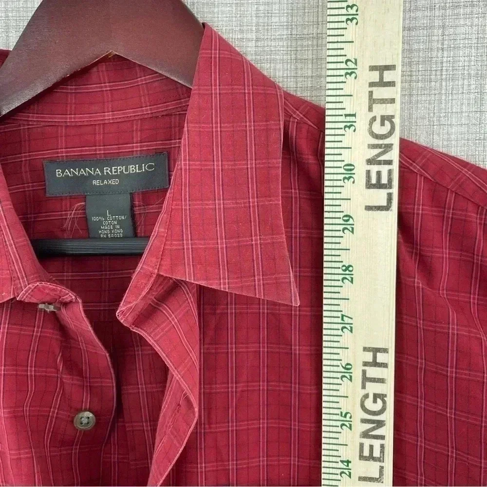 Banana Republic Mens Size L long sleeve button down shirt 1694